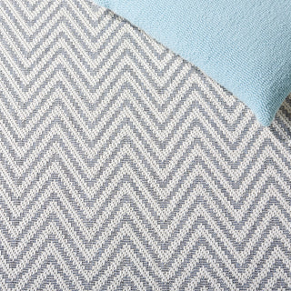 Safavieh Martha Stewart Indoor/Outdoor Blue / Creme Machine Washable Area Rug Detail