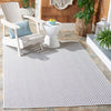 Safavieh Martha Stewart Indoor/Outdoor Blue / Creme Machine Washable Area Rug Room Scene Feature