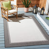 Safavieh Martha Stewart Indoor/Outdoor Ivory / Charcoal Machine Washable Area Rug Room Scene Feature