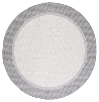 Safavieh Martha Stewart Indoor/Outdoor Ivory / Charcoal Machine Washable Area Rug Round