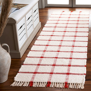 Safavieh Montauk MTK322Q Ivory / Red Area Rug Room Scene Feature