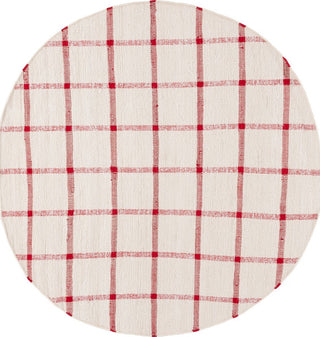 Safavieh Montauk MTK322Q Ivory / Red Area Rug Round