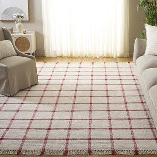 Safavieh Montauk MTK322Q Ivory / Red Area Rug Room Scene Feature