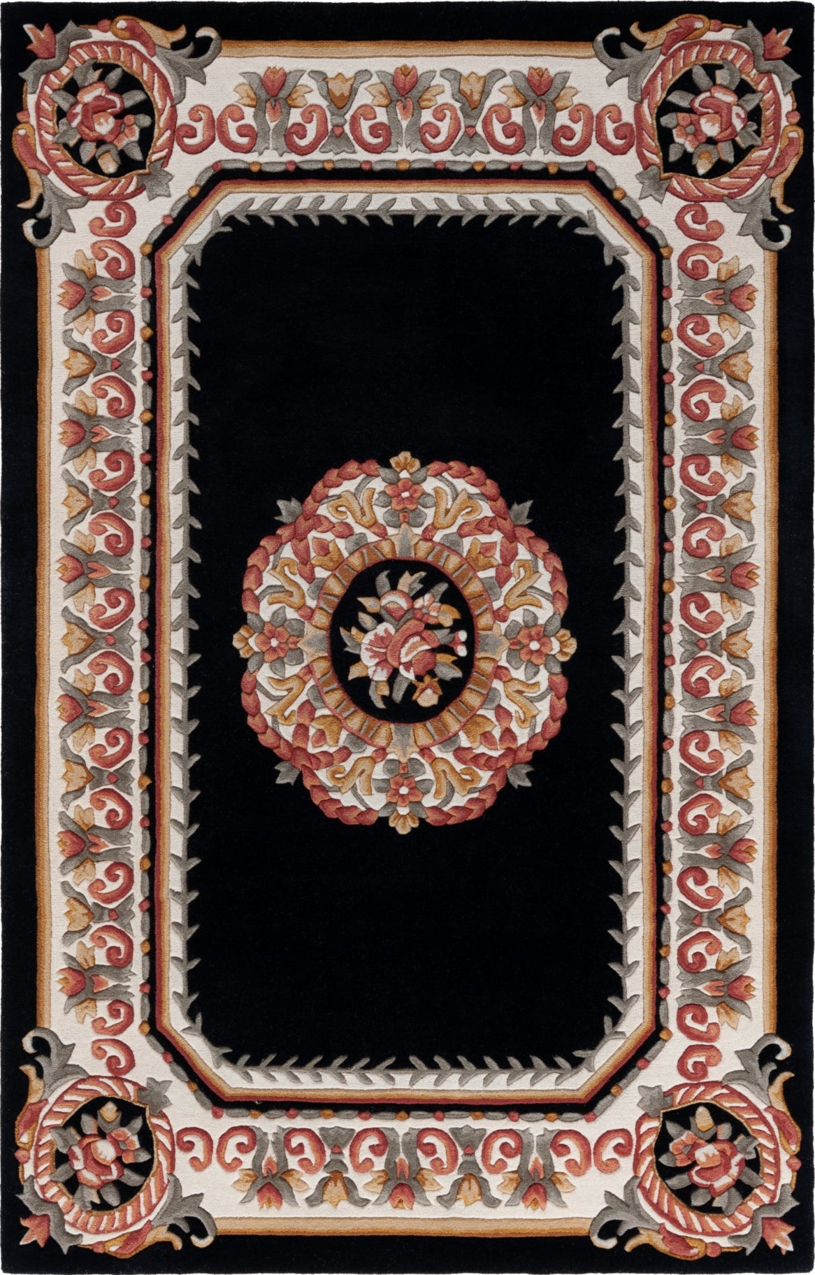 Safavieh Naples NA901Z Black / Ivory Area Rug main image