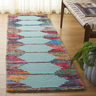 Safavieh Nantucket NAN605W Teal / Red Area Rug Room Scene Feature