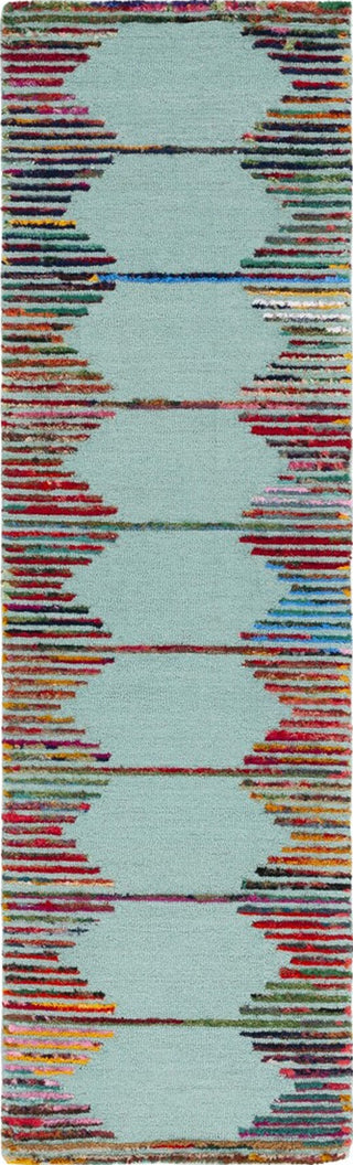 Safavieh Nantucket NAN605W Teal / Red Area Rug Runner