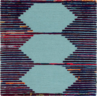 Safavieh Nantucket NAN605W Teal / Red Area Rug Square
