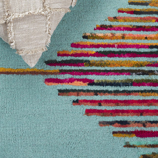 Safavieh Nantucket NAN605W Teal / Red Area Rug Detail