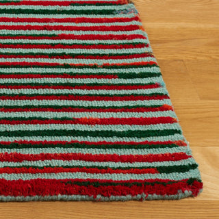 Safavieh Nantucket NAN605W Teal / Red Area Rug Detail