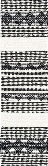 Safavieh Natura NAT102Z Black / Ivory Area Rug Runner