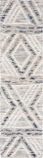 Safavieh Natura NAT176M Ivory / Blue Area Rug Runner