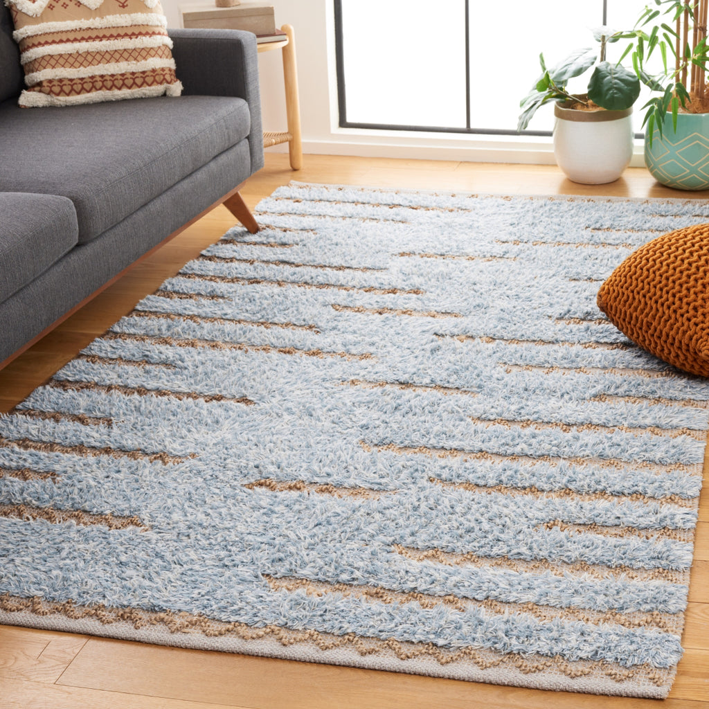 Safavieh Natura NAT505M Blue / Natural Area Rug Room Scene Feature