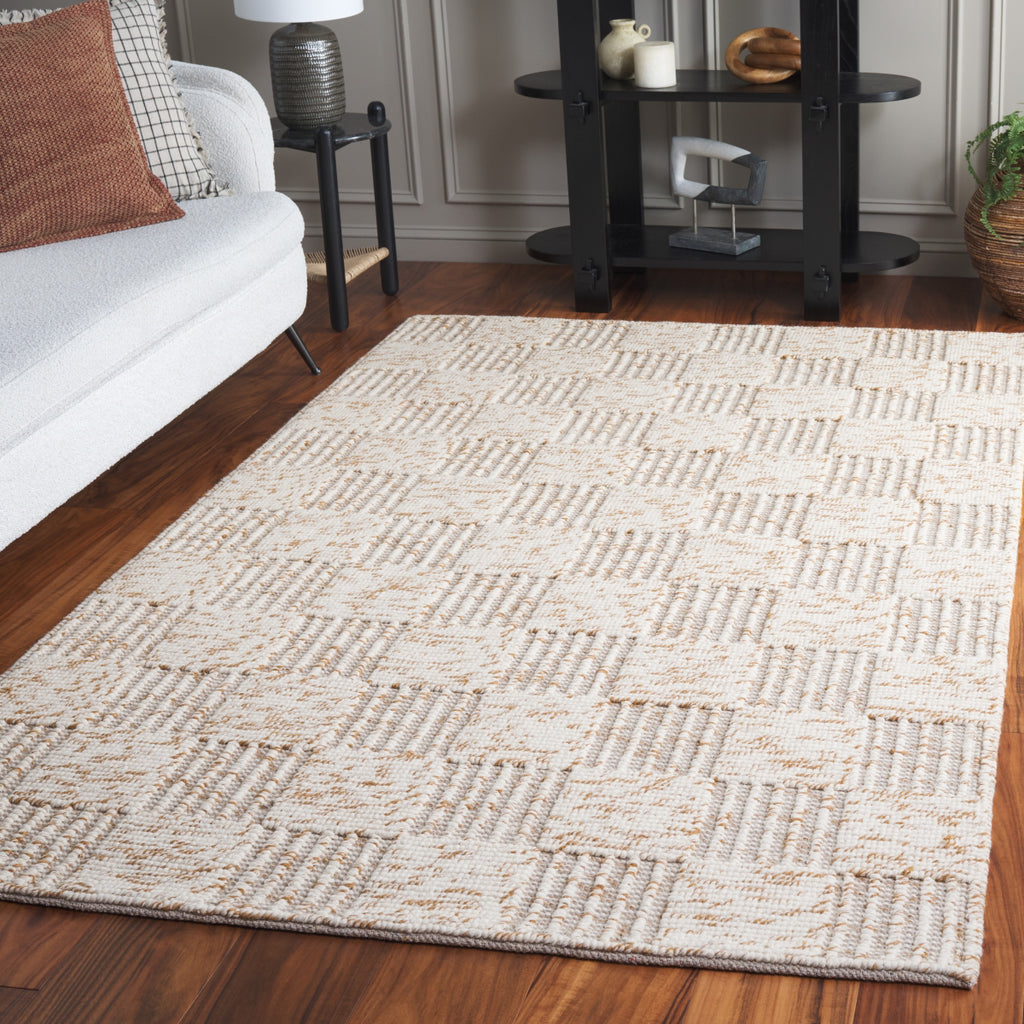 Safavieh Natura NAT701T Brown / Ivory Area Rug Room Scene Feature