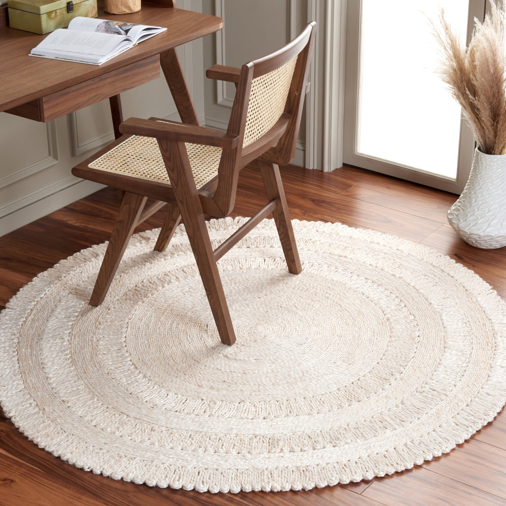 Safavieh Natural Fiber NF229B Ivory Area Rug Room Scene Feature