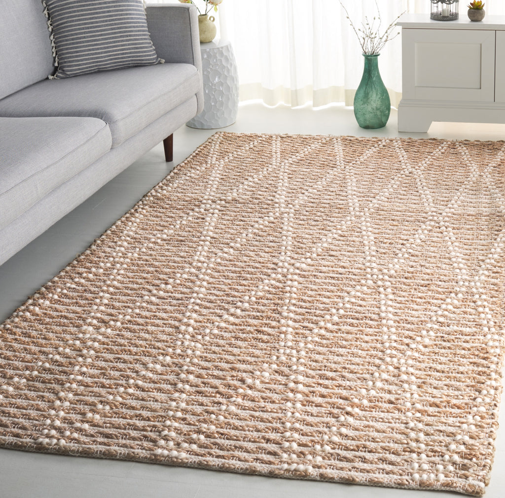 Safavieh Natural Fiber NF877A / Ivory Area Rug Room Scene Feature