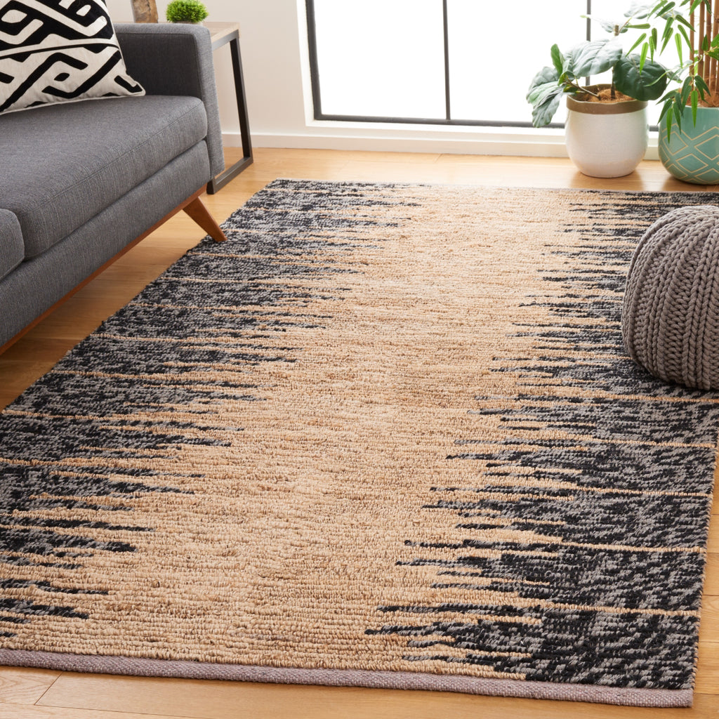 Safavieh Natural Fiber NF953A / Black Area Rug Room Scene Feature