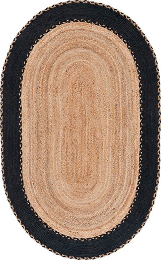 Safavieh Natural Fiber NFB261Z / Black Area Rug Oval