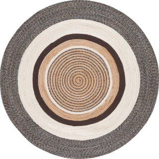 Safavieh Natural Fiber NFB527T Brown / Ivory Area Rug Round