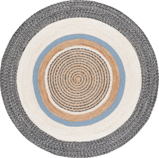 Safavieh Natural Fiber NFB527Z Black / Ivory Area Rug Round