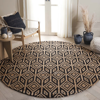 Safavieh Natural Fiber NFB660Z / Black Area Rug Room Scene Feature