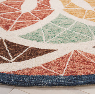 Safavieh Novelty NOV110M Blue / Orange Area Rug Edge