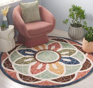 Safavieh Novelty NOV110M Blue / Orange Area Rug Room Scene Feature