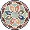 Safavieh Novelty NOV110M Blue / Orange Area Rug Round
