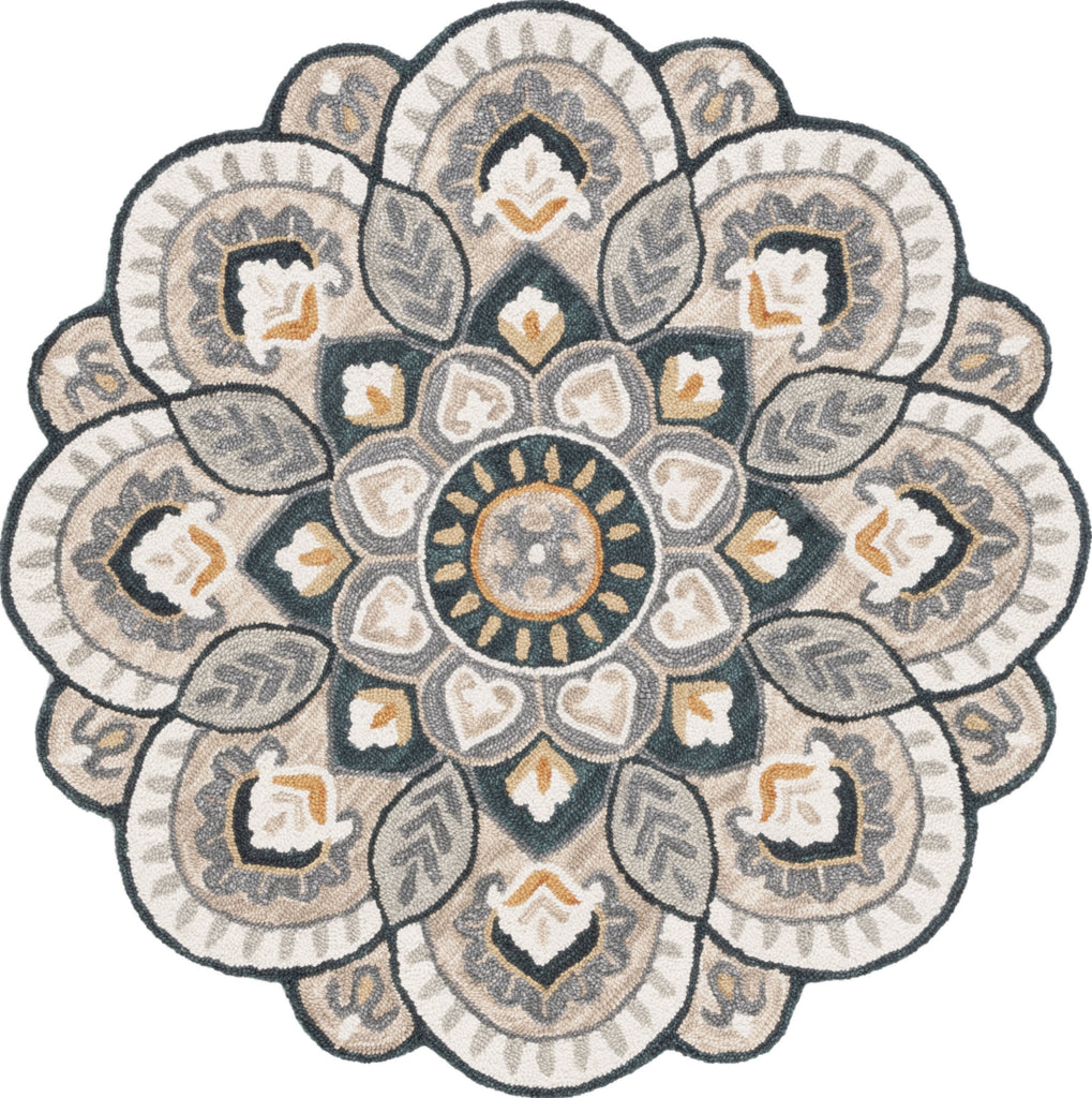 Safavieh Novelty NOV604B Beige / Navy Area Rug Round