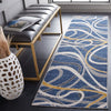 Safavieh Odyssey ODY812 Blue / Gold Ivory Area Rug Room Scene Feature