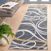 Safavieh Odyssey ODY812 Black / Grey Gold Area Rug Room Scene Feature