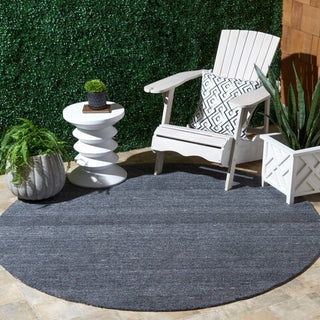 Safavieh Outdoor Micro-loop OMP101 Dark Grey Area Rug