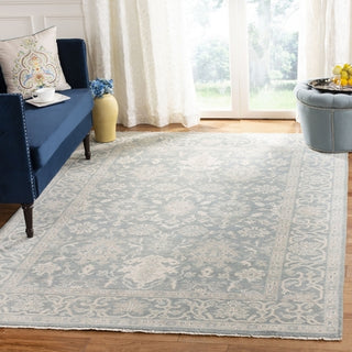 Safavieh Oushak OSH357 Blue Area Rug Room Scene Feature