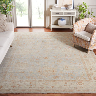 Safavieh Oushak OSH655M Light Blue / Beige Area Rug Room Scene Feature