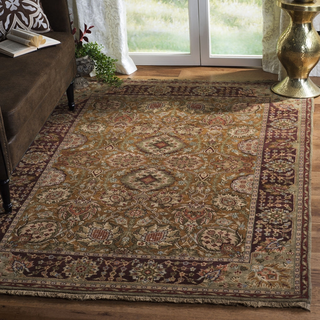 Safavieh Old World OW118 Gold Area Rug Room Scene Feature