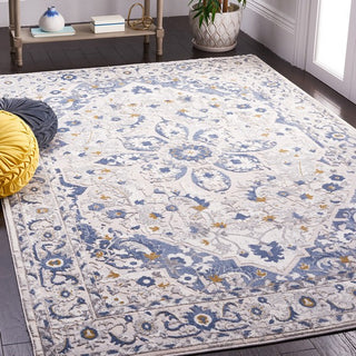 Safavieh Palma PAM314 Light Grey / Blue Area Rug Room Scene Feature