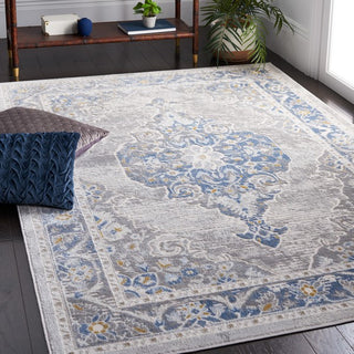 Safavieh Palma PAM362 Grey / Blue Area Rug Room Scene Feature