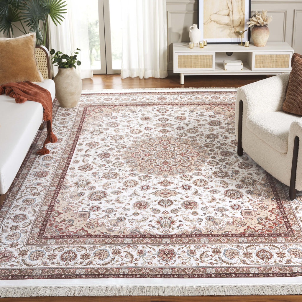 Safavieh Persian Classic PCL452A Ivory / Beige Rust Area Rug Room Scene Feature