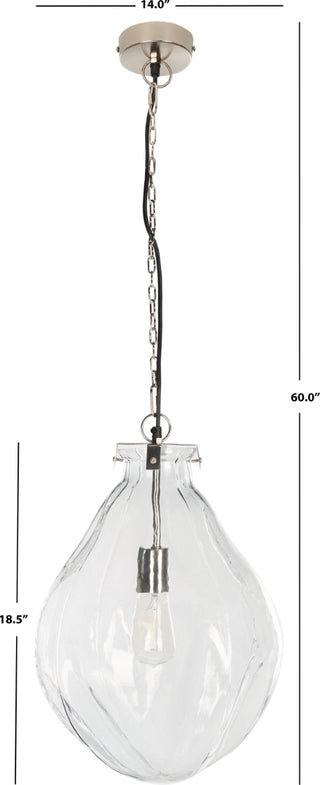 Safavieh Kinney PND3003A Clear / Nickel Lamp main image