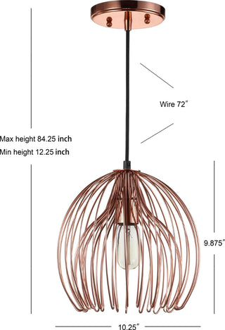 Safavieh Deena PND4029A Copper Lamp main image