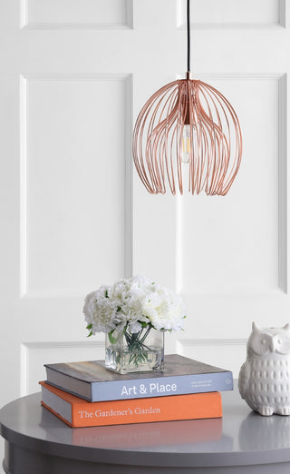 Safavieh Deena PND4029A Copper Lamp Room Scene Off Feature