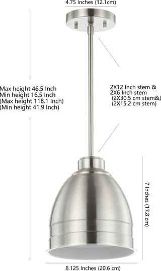 Safavieh Riley PND4043A Nickle Lamp main image