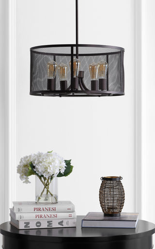 Safavieh Kane PND4049A Brass Lamp Room Scene Off Feature