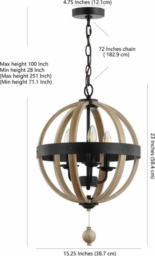 Safavieh Moshe PND4081A Black / Brown Lamp main image