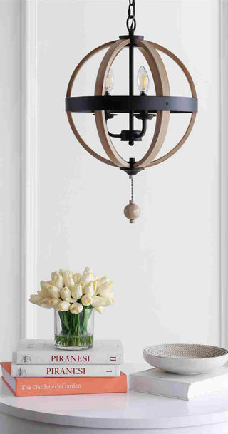Safavieh Moshe PND4081A Black / Brown Lamp Room Scene Off Feature