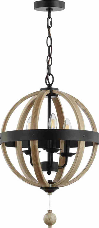 Safavieh Moshe PND4081A Black / Brown Lamp Main Off