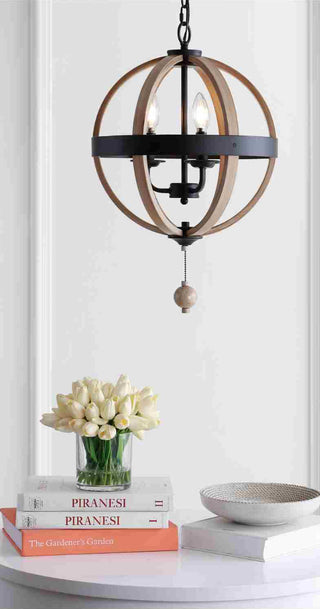 Safavieh Moshe PND4081A Black / Brown Lamp Room Scene On Feature
