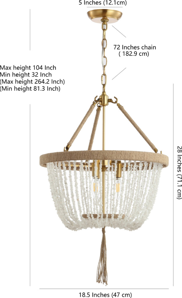 Safavieh Cydney PND4083A White / Natural Lamp main image