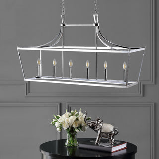 Safavieh Aroris PND4093B Chrome Lamp Room Scene Off Feature