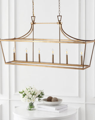 Safavieh Aroris PND4093C Gold Lamp Room Scene Off Feature