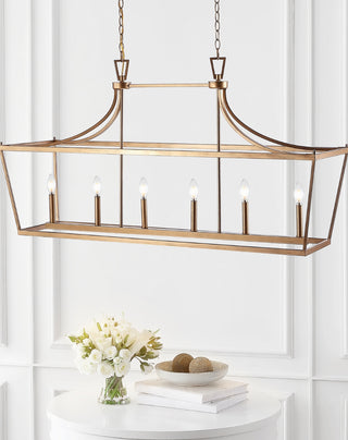 Safavieh Aroris PND4093C Gold Lamp Room Scene On Feature